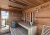 combined sauna with relax bench