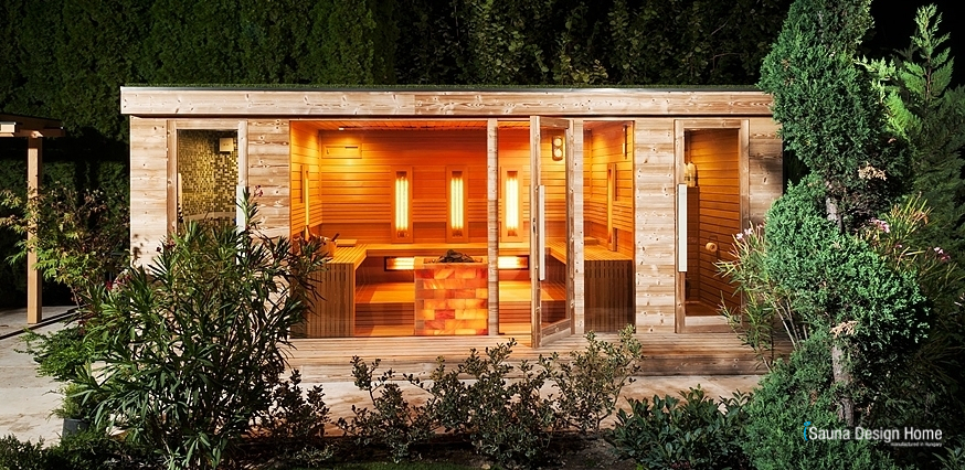 Combined wellness sauna house outdoors