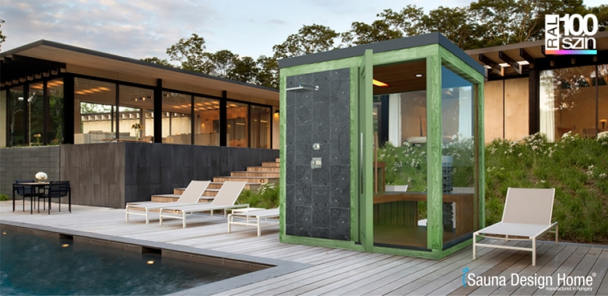 Outdoor color combined sauna with shower