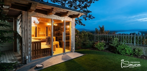 outdoor sauna according to individual plan
