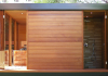 Outdoor sauna with shower room