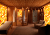 Wellness room with sauna and shower
