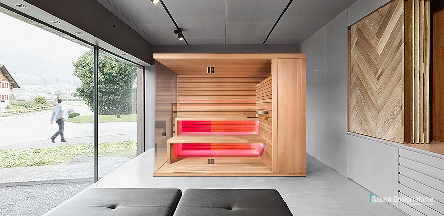 Bio sauna with hidden sauna heater