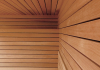 Canadian red cedar sauna wall in minimal style