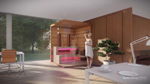 combi sauna, combined sauna, indoor sauna, indoor infrasauna