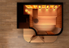 Combined sauna - 3D sauna plan