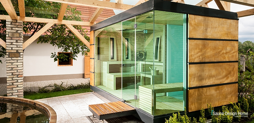 Cube sauna design for indoor sauna and outdoor sauna