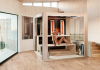 Cube sauna for indoor sauna room