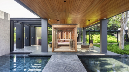 custom-built outdoor sauna