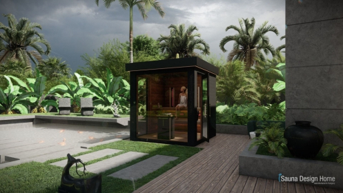 Garden combined sauna, sauna house