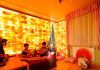 Himalayan salt wall in children room 