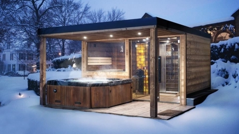 outdoor sauna with jakuzzi outdoor sauna with jakuzzi