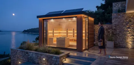Lugano Family sauna in garden