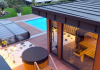 Sauna with Terrace and Hot Tub