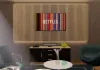 wooden tv wall