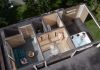 Outdoor premium sauna house in a private penthouse with panoramic view