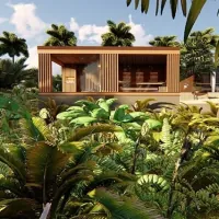 Outdoor sauna house