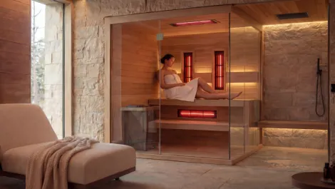 combi sauna, combined sauna, indoor sauna, indoor infrasauna