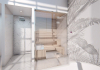 Indoor sauna in minimalist Design 