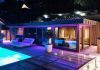 Sauna House with Ambient Lighting
