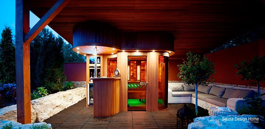 Individually built sauna house