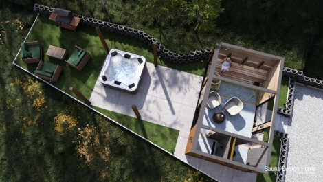 Infrared and Finnish Sauna in the Garden Infrared and Finnish Sauna in the Garden