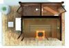 sauna house with shower and toilet
