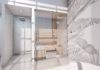 Indoor sauna in minimalist Design 