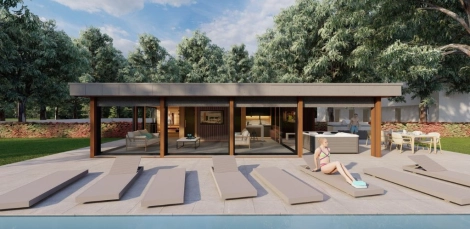 Unique panoramic outdoor sauna house Horizont 2025