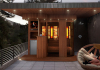 Outdoor sauna building