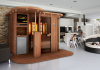 Combined sauna building