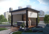 Outdoor Pergola in Black with zipSCREEN Shading
