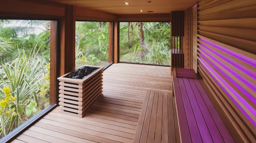 Sauna house as an exclusive hot yoga location | iSauna Seychelles project Sauna house as an exclusive hot yoga location | iSauna Seychelles project