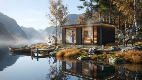 Luxury outdoor sauna