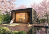 Modern garden sauna