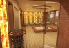 Wellness sauna building