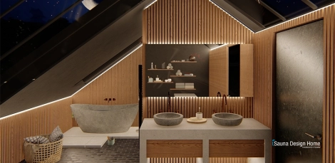 Wood in bathroom