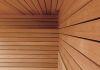 Canadian red cedar sauna wall in minimal style