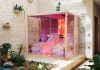 Bio sauna with Himalayan salt wall