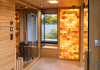 Sauna with Backlit Salt Wall