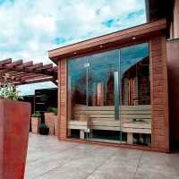 Individually outdoor sauna