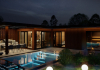 Sauna House at Night