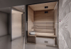 Indoor sauna in minimalist Design, 