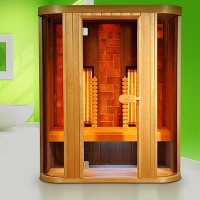 Infrared sauna with himalayan salt therapy