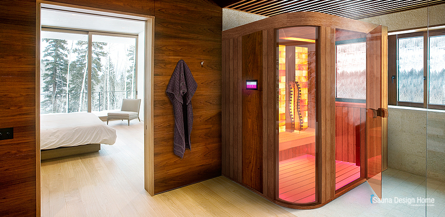 Infrared sauna with steam