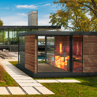 Luxury combined sauna house