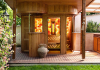 Outdoor sauna house 
