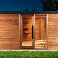 Sauna house with relax outdoors