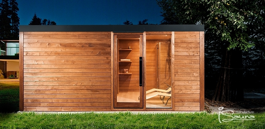Sauna house with relax outdoors